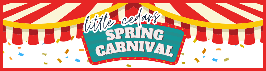 spring carnival with circus tent background